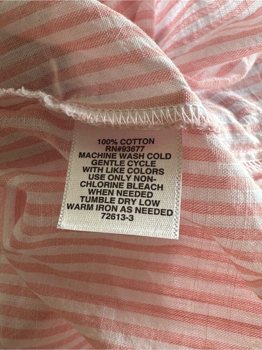Liz Claiborne Pink and White Striped Flutter Sleeve V-Neck Blouse - Picture 5 of 6